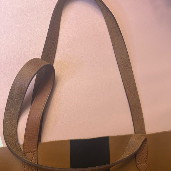 Madewell Tan and Black Leather Tote - Picture 5 of 6